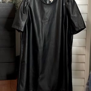 Faux leather dress